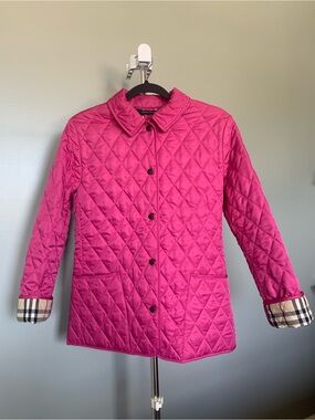 Burberry London Diamond Quilted Jacket with Nova Check lining